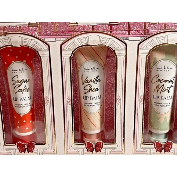Nicole Miller Assorted Lip Balm (6) Pink Holiday Gift Set Hydrating Moisturizing - Picture 4 of 7